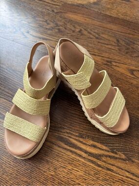 Target Women's Woven Strap Platform Sandals - Light Tan